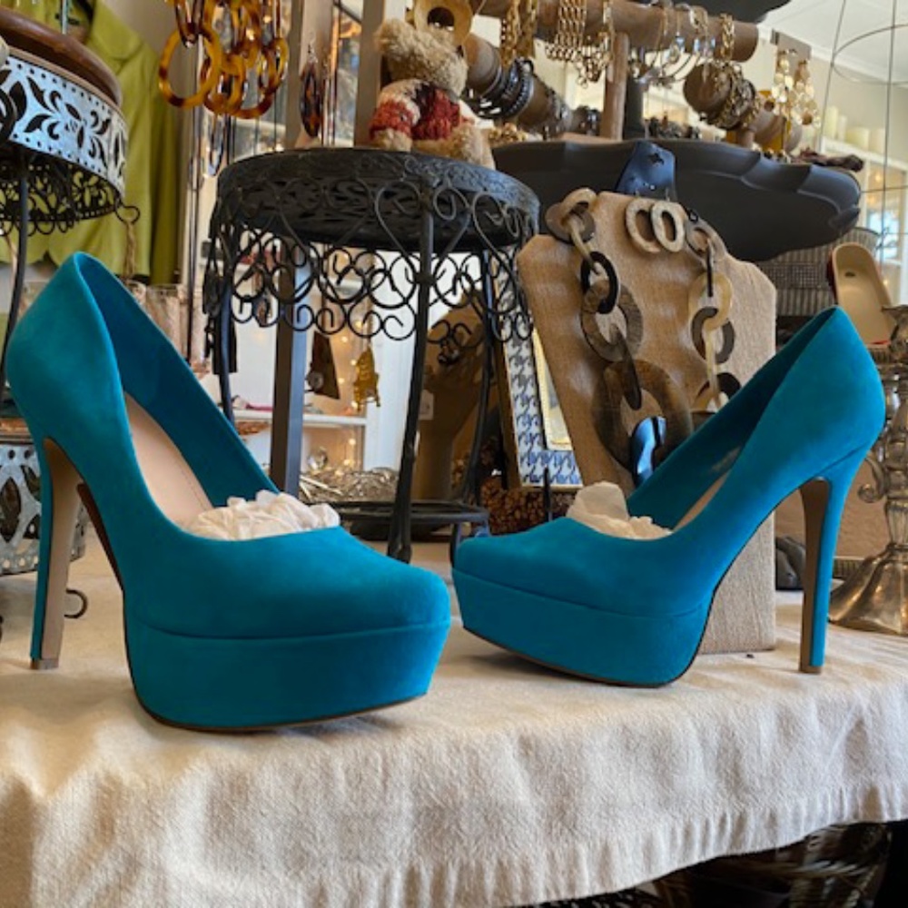 Jessica Simpson Aqua Blue High Heels